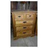 Two over three pine chest. 34"×20"×41". Match to