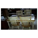 Pine kitchen table with four chairs. Needs