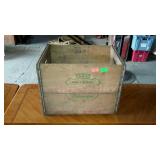Canada Dry wood crate with metal strapping.