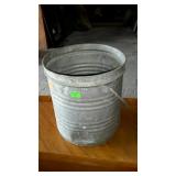 Galvanized bucket, few dents - 11" diameter by