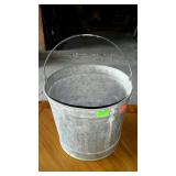Galvanized bucket - 10" diameter by 9" high