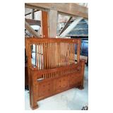 Solid wood bed. Queen size. Includes headboard,