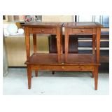 3-pc coffee & end table set with wood tile design