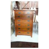 Tall chest, two over five drawer - sturdy, good