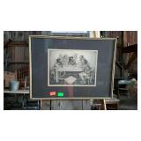 Framed print, in home decor designer frame, of
