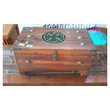 Small wooden storage box, measures 18 inches