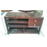 Wooden TV console, with storage and component