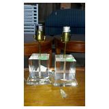 Pair of table lamps no shades