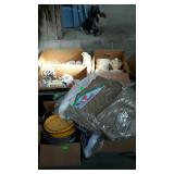 Skid lot - clothing, mugs, briefcase, glassware,