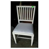 Single upholstered side chair. Mission style
