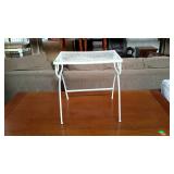Wrought iron side table. 14"×18"×18".