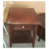 Single drawer end table some damage on foot