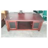 TV stand no shelf in middle some wear measures