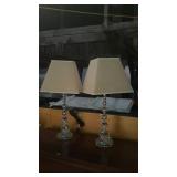 Pair of table lamps with shades