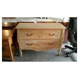 French provincial two drawer chest. Painted in
