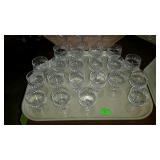 Cumbria Crystal stemware. English crystal. Tray