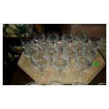 Cumbria Crystal stemware. English crystal. Tray