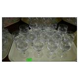 Cumbria Crystal stemware. English crystal. Tray