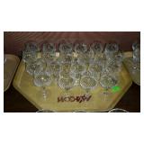 Cumbria Crystal stemware. English crystal. Tray