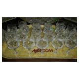 Cumbria Crystal stemware. English crystal. Tray