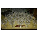 Cumbria Crystal stemware. English crystal. Tray