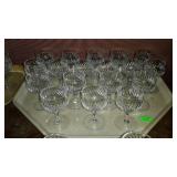 Cumbria Crystal stemware. English crystal. Tray