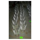 Group of 17 water goblets. 5" high.