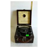 General Electric single phase wattmeter in wooden