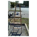 Wooden step ladder is 6 foot