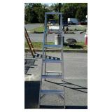 Six foot aluminum step ladder