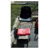 Group lot, includes metal framed chair, and