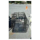 Large dog crate, does need to be cleaned measures