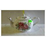 Teapot, Arthur Wood & Son, Staffordshire, rose