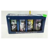 Set of 4 Elvis 10oz drinking glasses in box