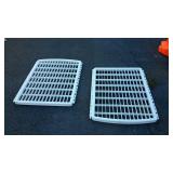Pair of two white safety gates