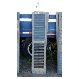 Two green wooden shutters measures 15 inches