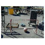 Group lot of soccer nets