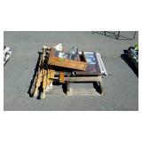 Skid lot, includes crutches small sink exterior