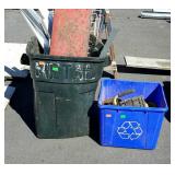 Trash can and recycling bin trash can has misc