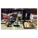 Collectible Elvis Presley Items, clock, pictures,