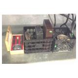 Misc - silver plate trays & bowls, flatware chest,