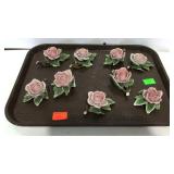 Home decor - nine ceramic roses