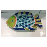 Ceramic fish platter - 18 x 14