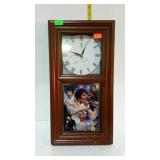 Elvis wall clock, battery operated, 10 x 2 x 21