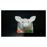 Ceramic pig towel hook