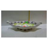 Painted console bowl, marked Spotspots