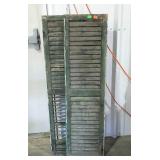 Pair of louvered shutters, 14 x 52