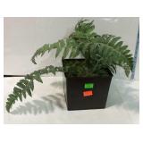 Home decor fern artificial plant in tin planter