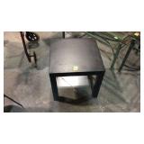 Black lightweight side end stand, 18 x 18 x 17"