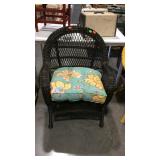 Sunroom Faux Wicker accent chair, brown in color